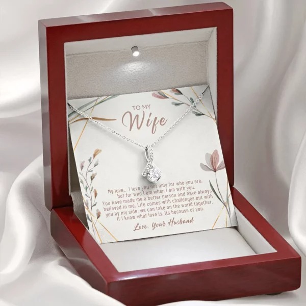 Gift For Wife To My Wife Necklace Wedding Anniversary Birthday Valentines Gifts