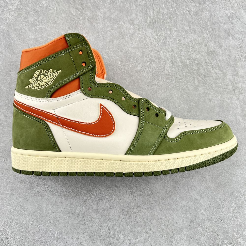 New Arrival AJ1 High OG Celadon Light Olive Bright Mandarin FB9934-300 AJ3151 TEN
