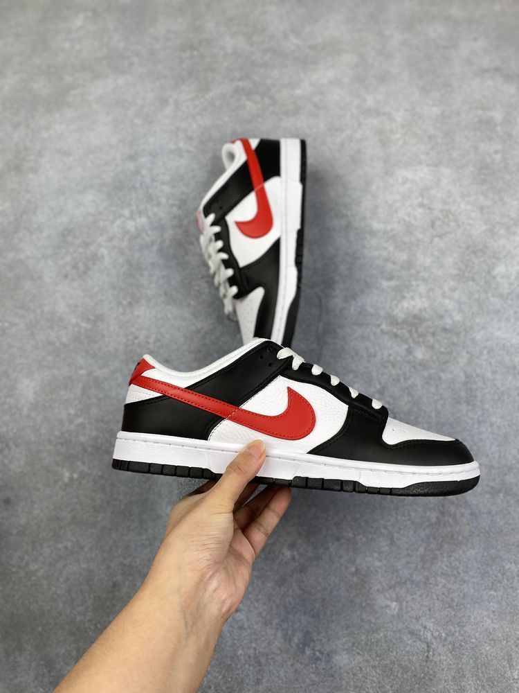 New Arrival AJ 1 Low Dunk ‘Black White Red’ AJ3255 TEN