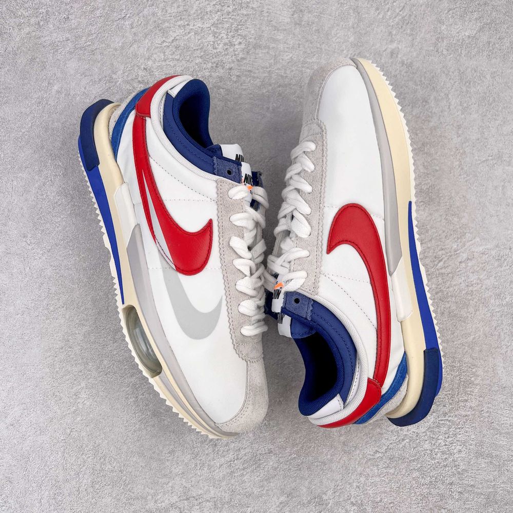 New Arrival NIKE X SACAI ZOOM CORTEZ SP ‘WHITE RED’ DQ0581-100 AJ3139 TEN