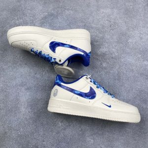 New Arrival AF 1 Low x BaPe White Blue AJ3264 TEN