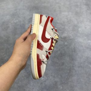 New Arrival AF 1 Low Dunk Suede Grey Red White AJ3261 TEN