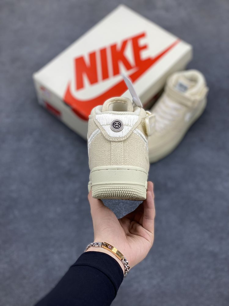 New Arrival AF1 Mid ‘Stussy Fossil’ DJ7841-200 AJ3153 TEN