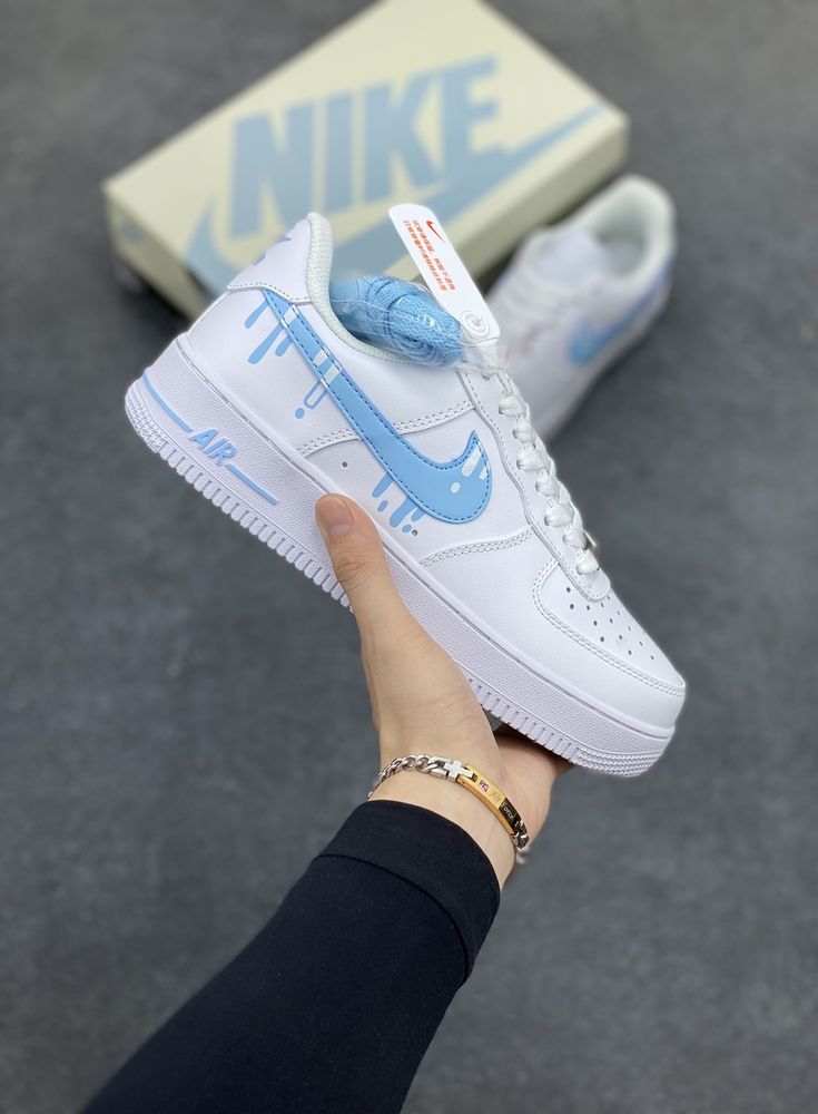 New Arrival AF 1 Custom Blue Swoosh AJ3125 TEN New Arrival AF 1 Custom Blue Swoosh AJ3125 TEN