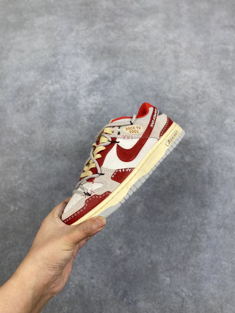 New Arrival AF 1 Low Dunk Suede Grey Red White AJ3261 TEN