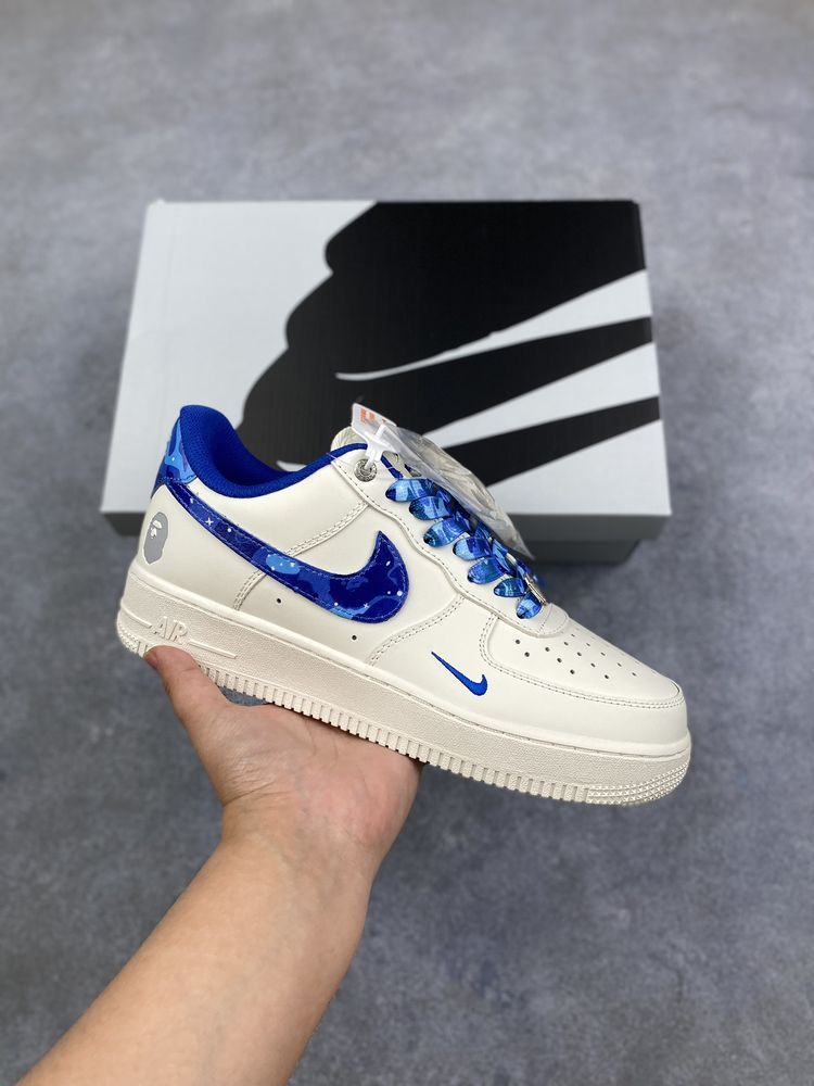 New Arrival AF 1 Low x BaPe White Blue AJ3264 TEN New Arrival AF 1 Low x BaPe White Blue AJ3264 TEN