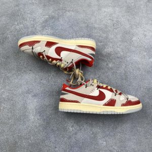 New Arrival AF 1 Low Dunk Suede Grey Red White AJ3261 TEN