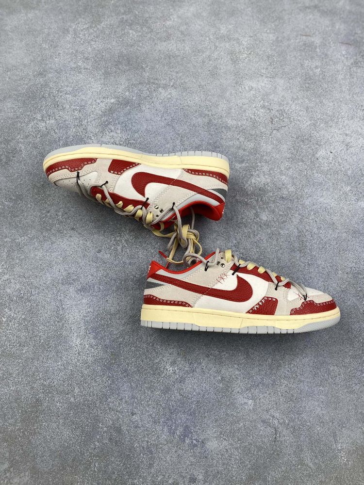 New Arrival AF 1 Low Dunk Suede Grey Red White AJ3261 TEN