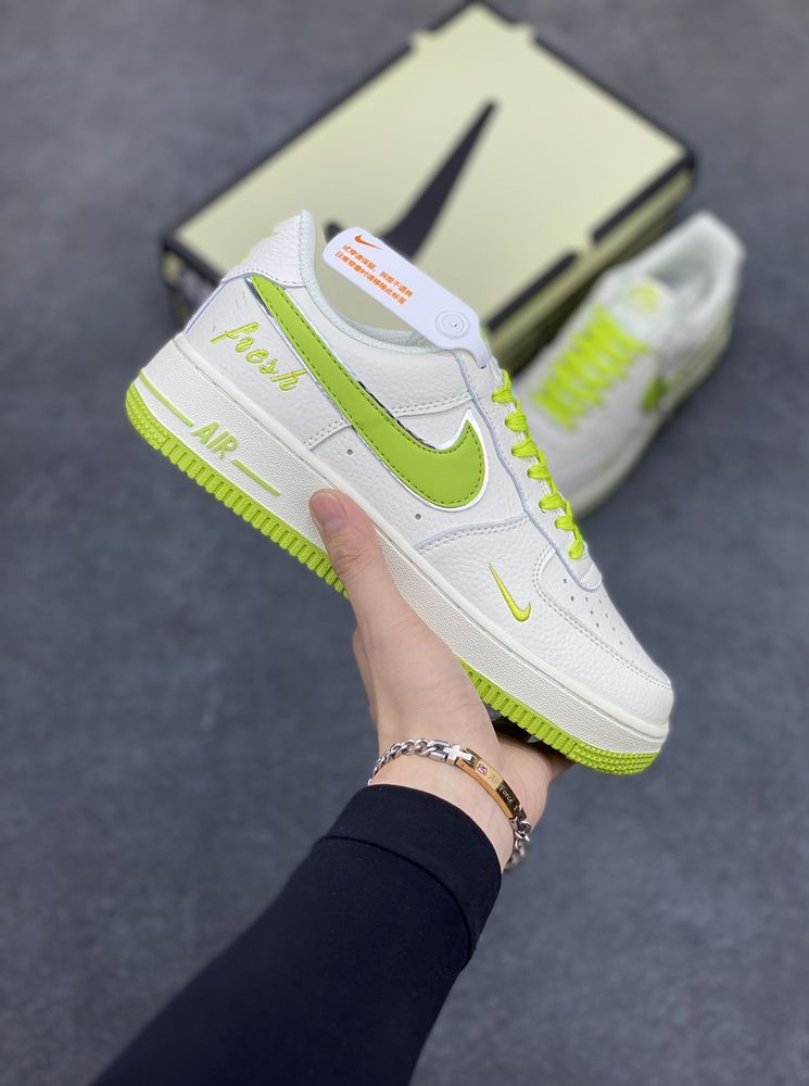New Arrival AF 1 Low White Apple Green UN1635-888 AJ3121 TEN