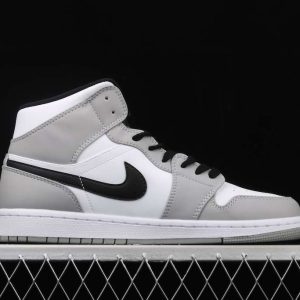 New Arrival AJ1 Mid 554725-092 Light Smoke Grey