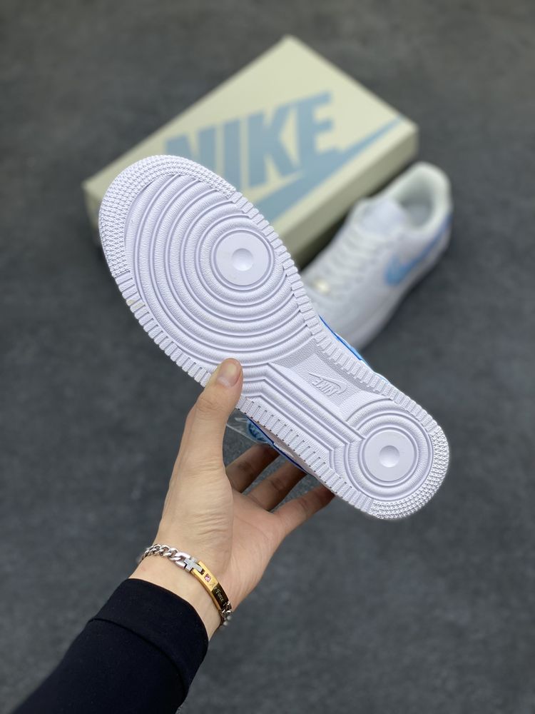 New Arrival AF 1 Custom Blue Swoosh AJ3125 TEN New Arrival AF 1 Custom Blue Swoosh AJ3125 TEN