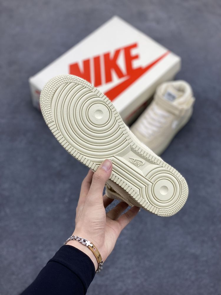 New Arrival AF1 Mid ‘Stussy Fossil’ DJ7841-200 AJ3153 TEN
