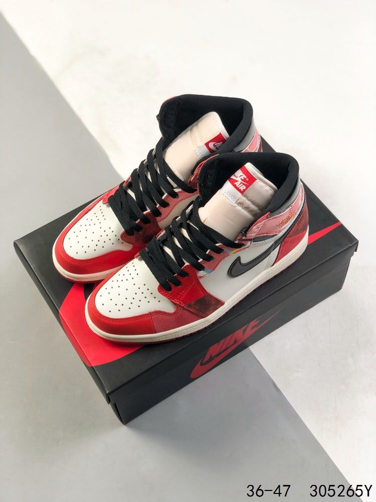 New Arrival AJ 1 High OG Spider-Man Across the Spider AJ3053 TEN