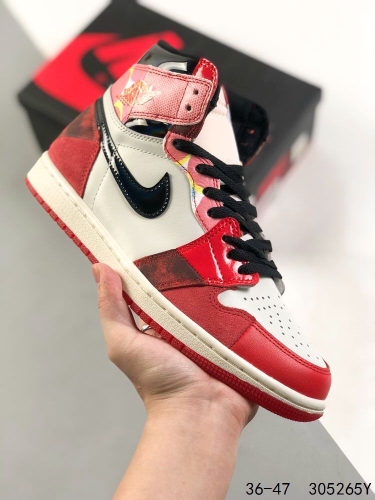 New Arrival AJ 1 High OG Spider-Man Across the Spider AJ3053 TEN