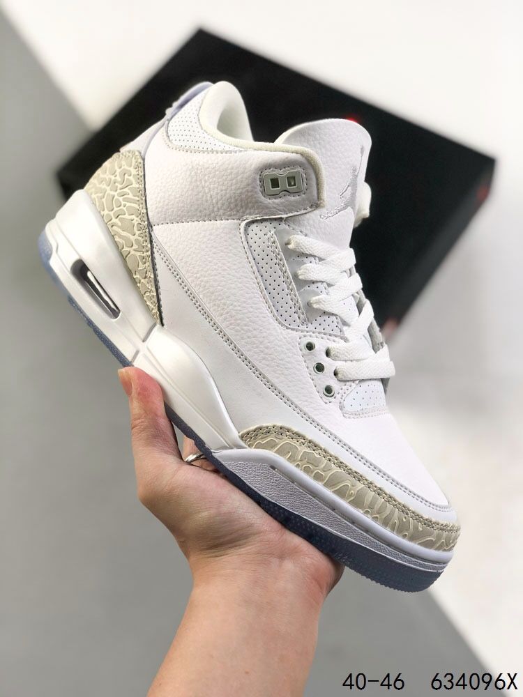 New Arrival AJ 3 Retro Pure White 136064-111 AJ3049 TEN