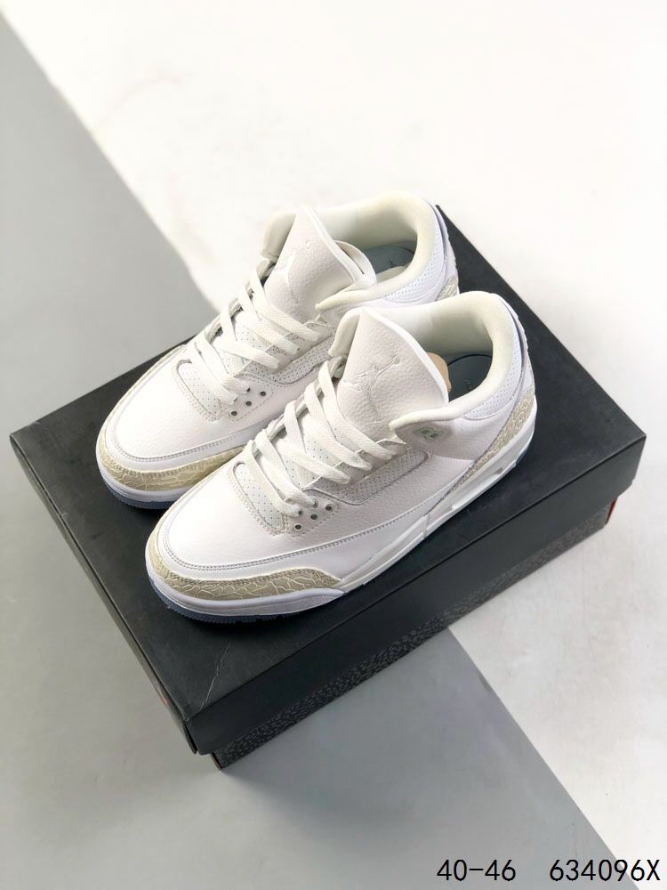 New Arrival AJ 3 Retro Pure White 136064-111 AJ3049 TEN