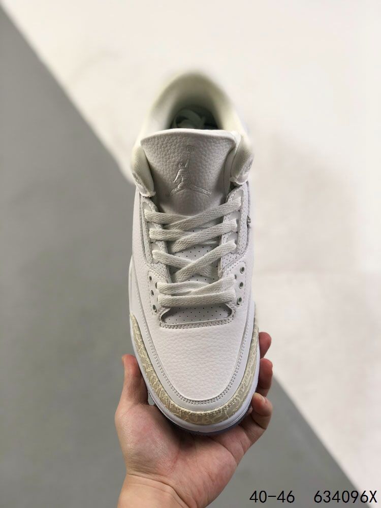 New Arrival AJ 3 Retro Pure White 136064-111 AJ3049 TEN