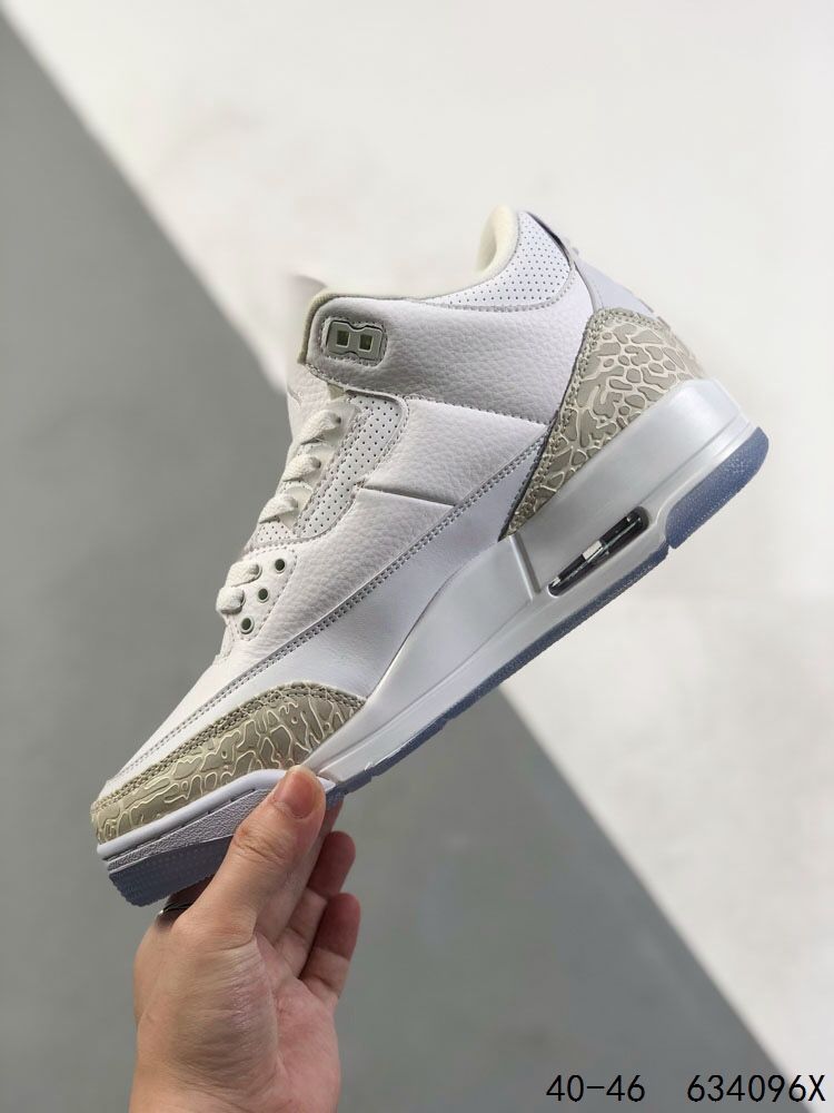 New Arrival AJ 3 Retro Pure White 136064-111 AJ3049 TEN