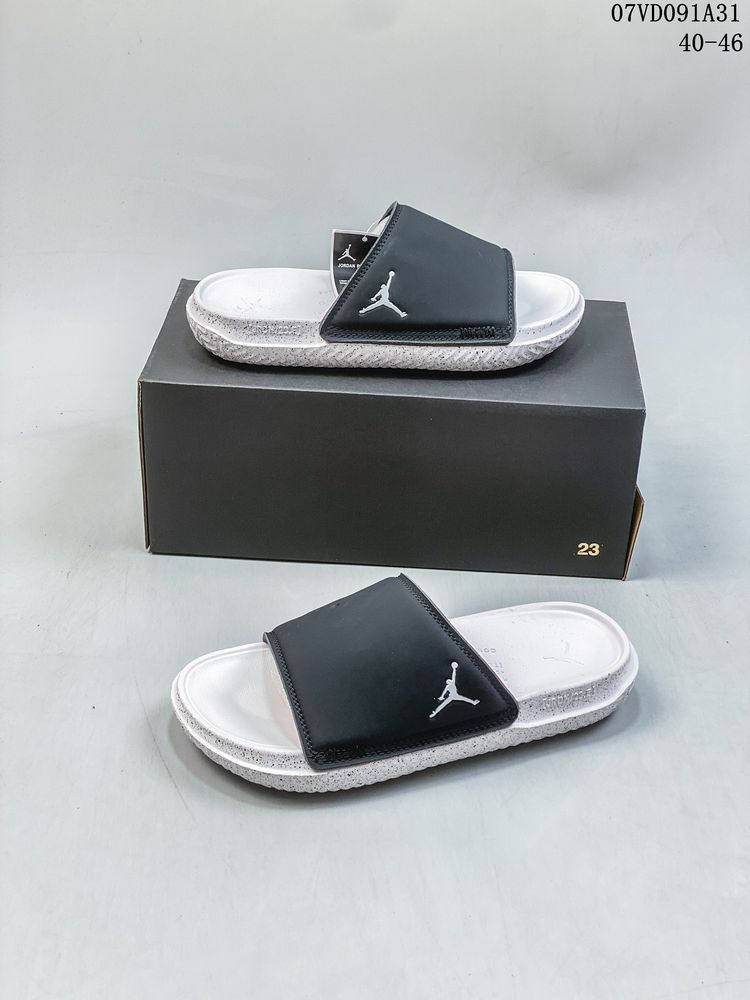 New Arrival AJ Play Slide Black Cement Photon Dust DC9835-003 AJ3007 TEN