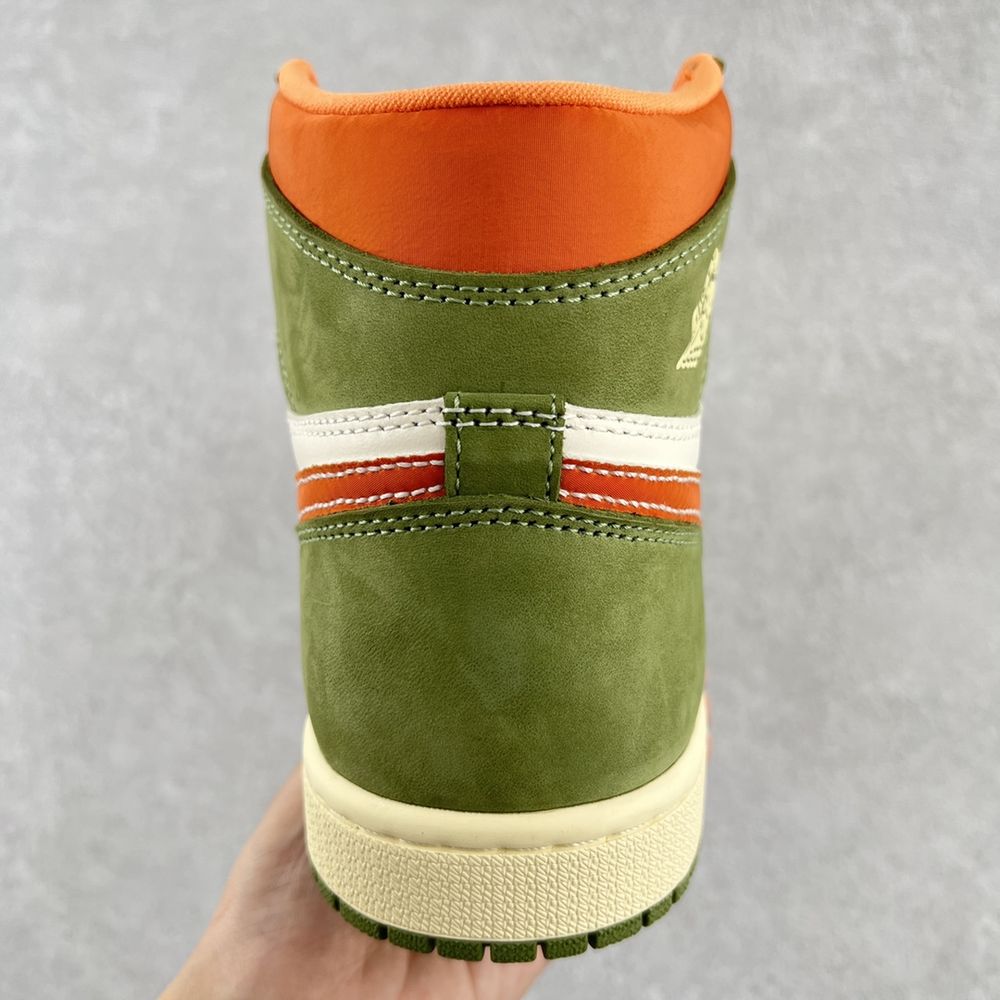 New Arrival AJ1 High OG Celadon Light Olive Bright Mandarin FB9934-300 AJ3151 TEN