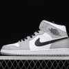 New Arrival AJ1 Mid 554725-092 Light Smoke Grey