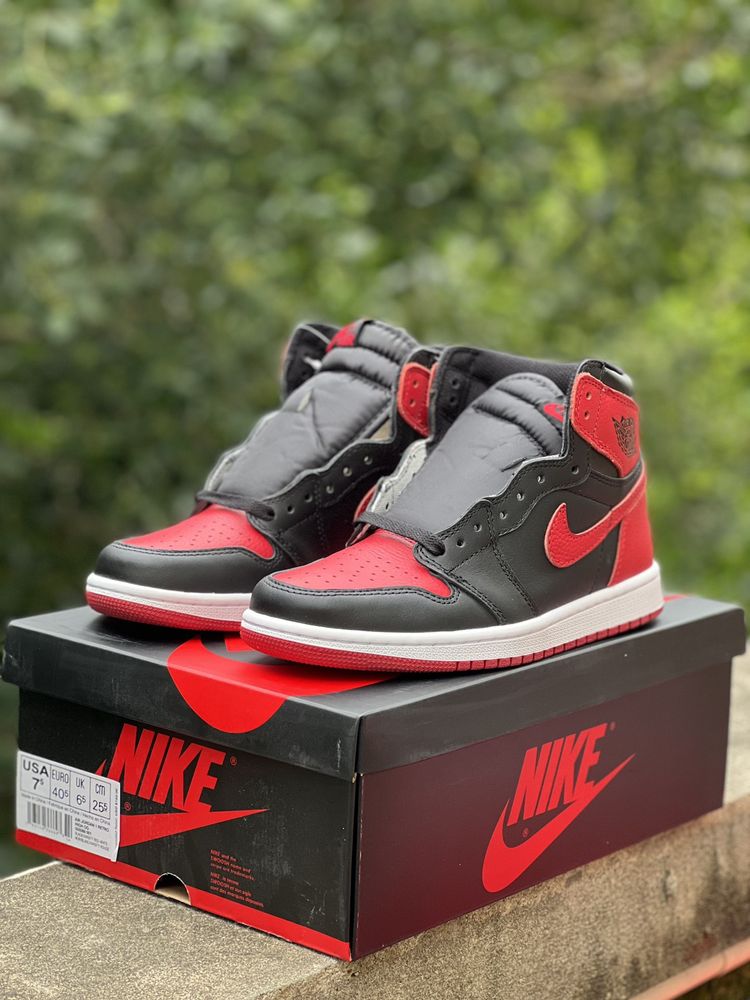 New Arrival AJ 1 High Og Retro Black Varsity Red AJ3234 TEN