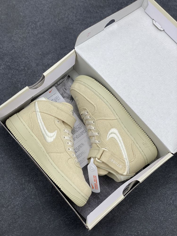 New Arrival AF1 Mid ‘Stussy Fossil’ DJ7841-200 AJ3153 TEN
