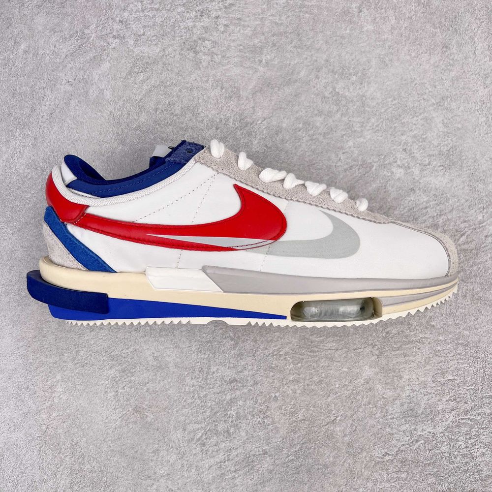 New Arrival NIKE X SACAI ZOOM CORTEZ SP ‘WHITE RED’ DQ0581-100 AJ3139 TEN