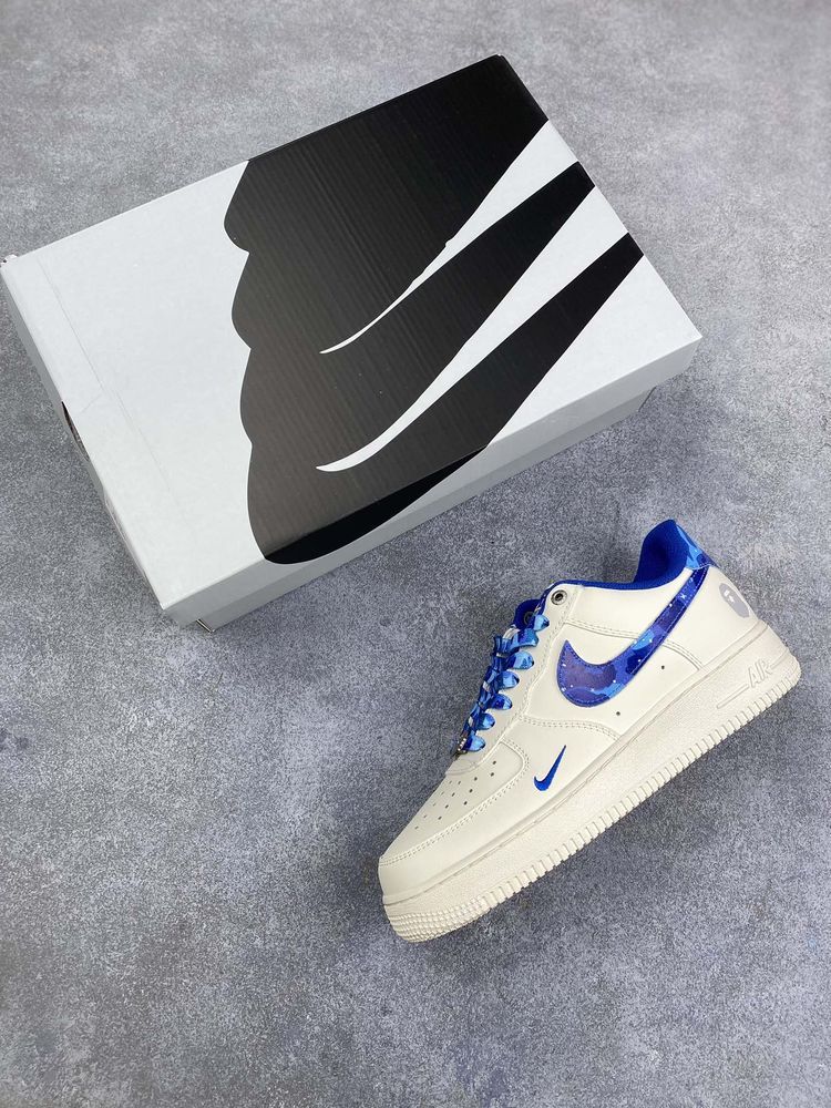 New Arrival AF 1 Low x BaPe White Blue AJ3264 TEN New Arrival AF 1 Low x BaPe White Blue AJ3264 TEN