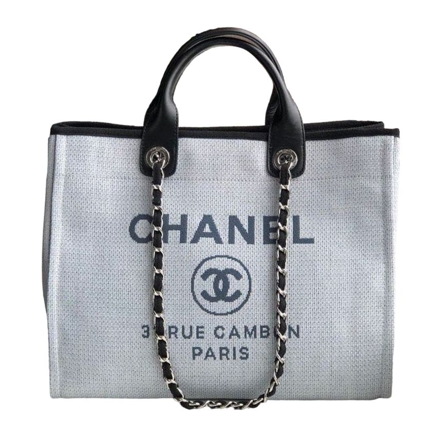CN Deauville Tote 38cm White Gray For Women A66941 QA