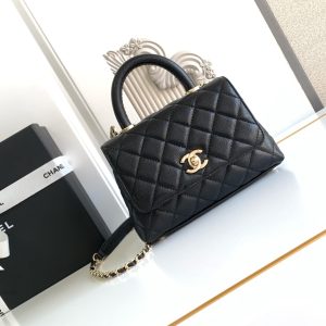 CN Classic Mini Flap Coco bag Top Handle Black For Women QA