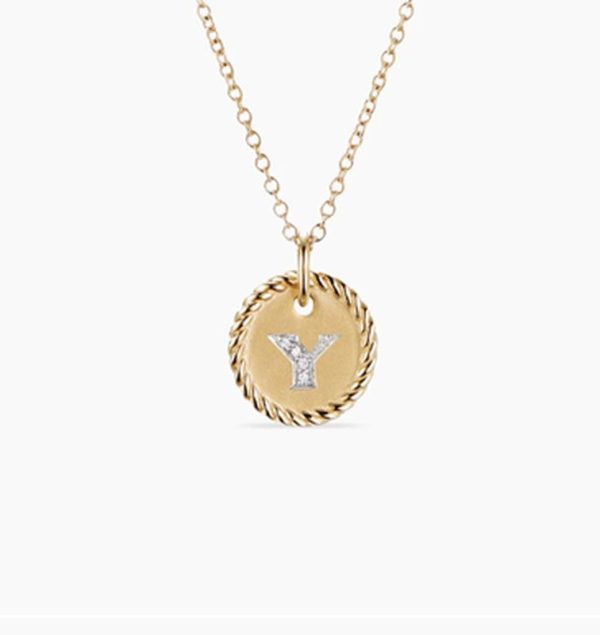 New Fashion David Yurman Letter Necklace 051
