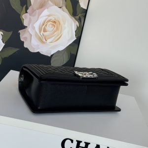 CN Boy Handbag Silver Hardware Black For Women A67086 QA