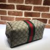 GG Savoy Leather-trimmed Coated-canvas Jacquard Toiletry Case 572767 QA