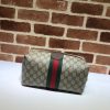 GG Savoy Leather-trimmed Coated-canvas Jacquard Toiletry Case 572767 QA