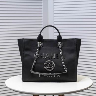 CN Large Deauville Pearl Tote Bag Black For Women A66941 QA