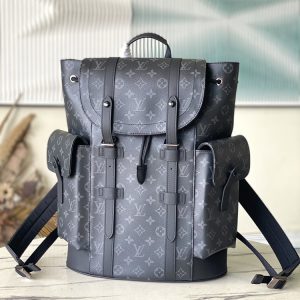 LV Christopher MM Backpack Grey For Men PA