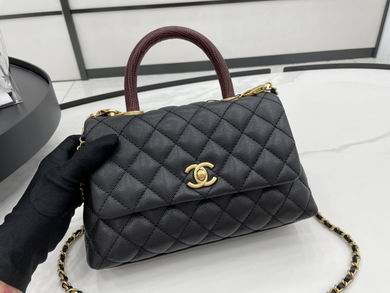 CN Medium Flap Coco Bag With Top Handle Black For Women A92990 QA