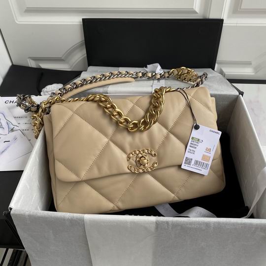 CN 19 Flap Bag Beige For Women QA