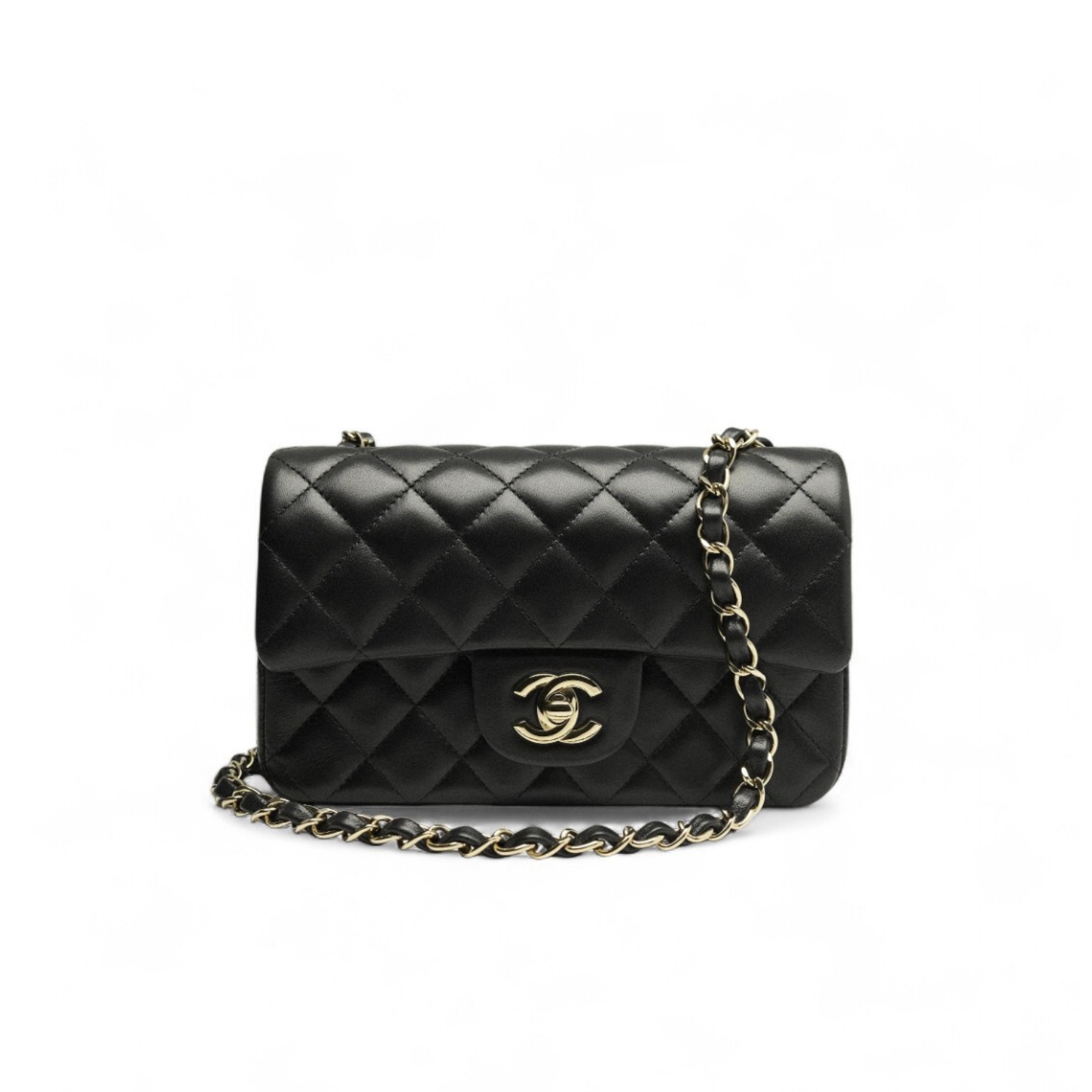 CN Classic Flap Bag Gold Toned Hardware Black For Women A01116 QA