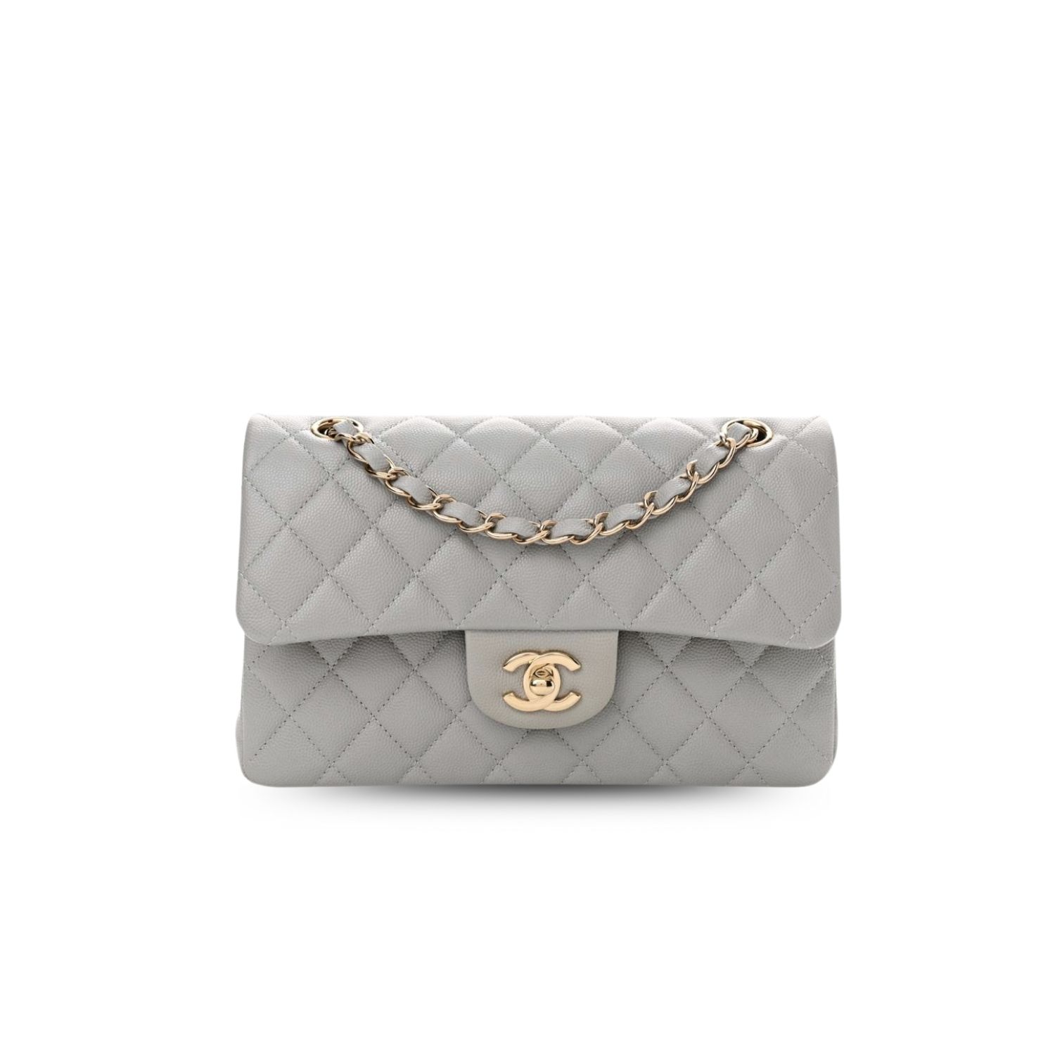 CN Classic Handbag Grey Gold Hardware For Women A01112 QA