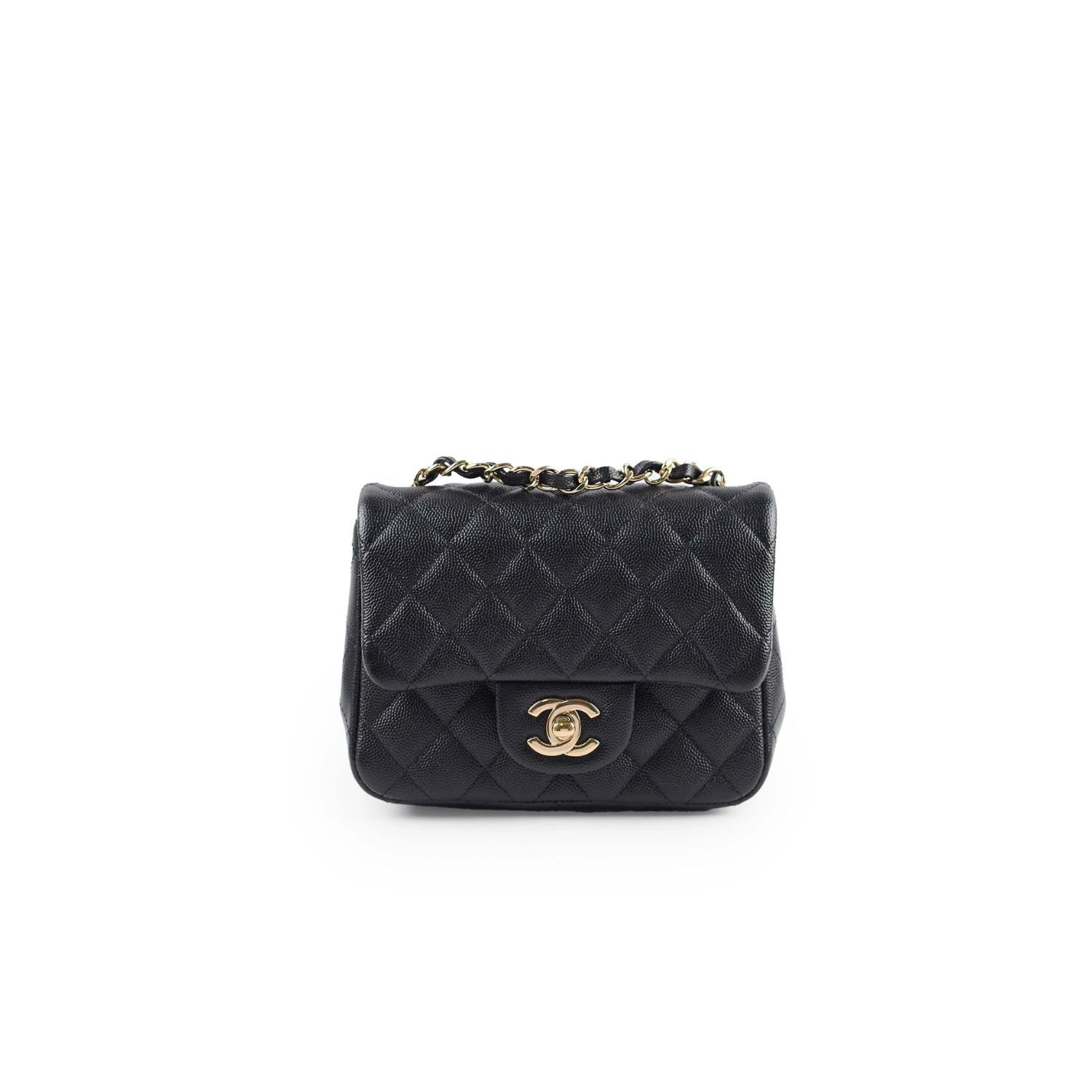 CN Classic Mini Flap Bag Gold Toned Hardware Black For Women QA