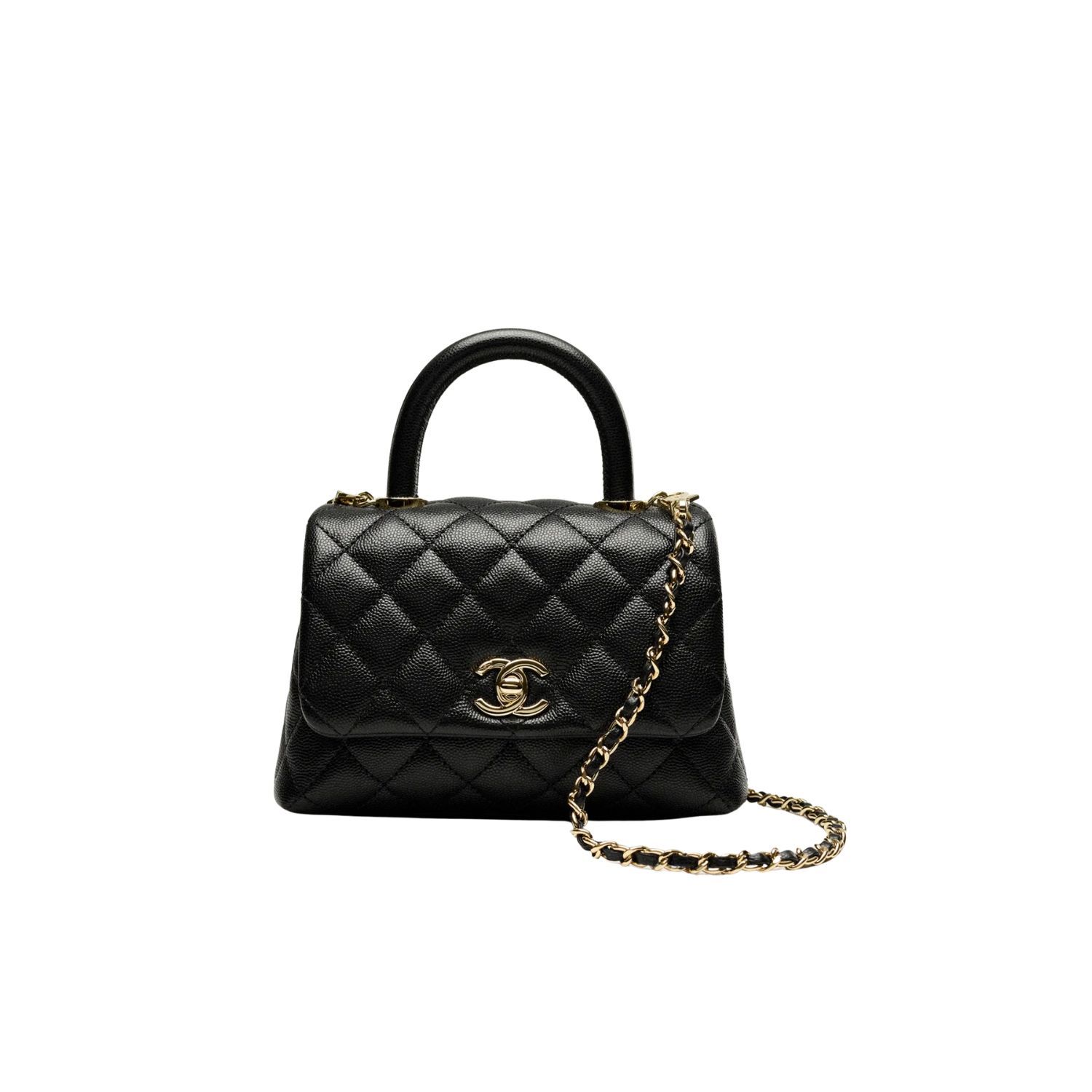 CN Classic Mini Flap Coco bag Top Handle Black For Women QA