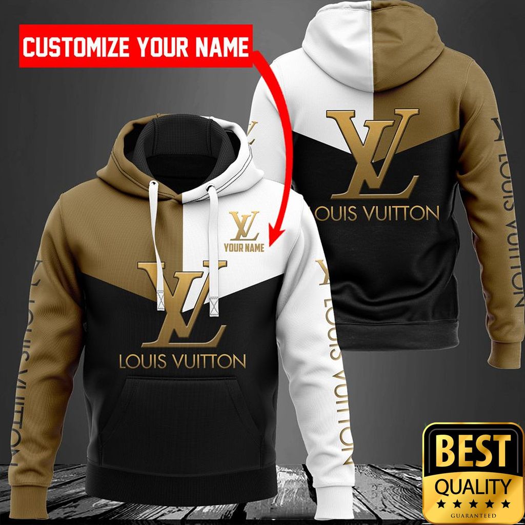 Customized Luxury Louis Vuitton White Black Brown 3D Shirt And Pants 084