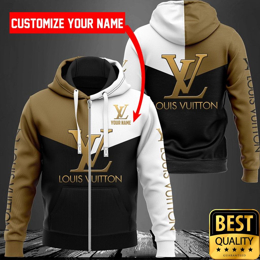 Customized Luxury Louis Vuitton White Black Brown 3D Shirt And Pants 084