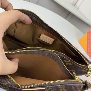 LV Multi Pochette Accessoires Monogram Canvas Blue For Women PA