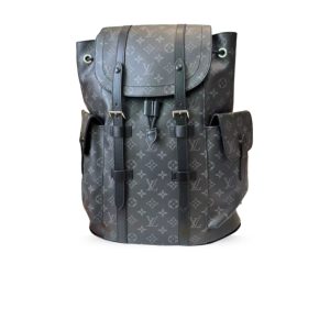 LV Christopher MM Backpack Grey For Men PA LV Christopher MM Backpack Grey For Men PA