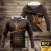 Luxury Louis Vuitton Dark And Light Brown With Logo On Chest 3D Shirt And Pants 157 Luxury Louis Vuitton Dark And Light Brown With Logo On Chest 3D Shirt And Pants 157