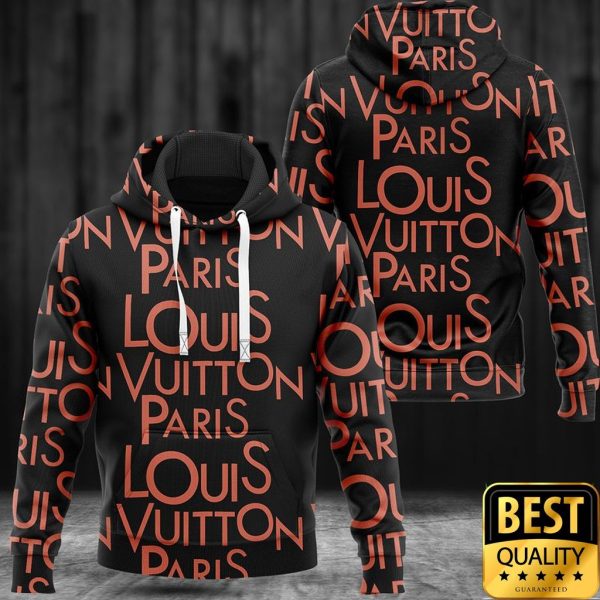 Luxury Louis Vuitton Paris Black With Red Brand Name 3D Shirt And Pants 172 Luxury Louis Vuitton Paris Black With Red Brand Name 3D Shirt And Pants 172