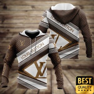 Luxury Louis Vuitton White And Light Brown With Diagonal Brand Patterns 3D Shirt 176 Luxury Louis Vuitton White And Light Brown With Diagonal Brand Patterns 3D Shirt 176